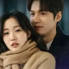 Lee Min-ho och Kim Go-eun i en romantisk scen från koreanska serier.