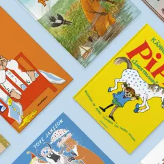 En samling klassiska svenska barnböcker, som "God natt, Alfons Åberg" och "Känner du Pippi Långstrump?", inspirerar till att skriva barnlitteratur.