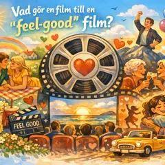 En filmrulle med hjärta, par, familjer och en solnedgång. Vad gör film och musik till en "feel-good" upplevelse?