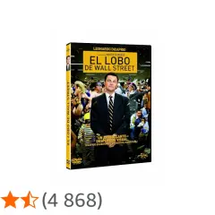 DVD-omslag för "The Wolf of Wall Street" med Leonardo DiCaprio. En av många filmer med Leonardo DiCaprio.