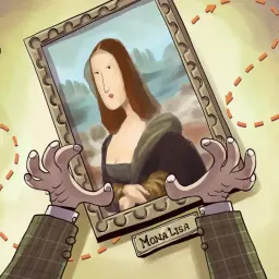 Mona Lisa stulen! En man flyr med tavlan, polisen jagar, och en annan man visar upp den som om den vore hans.