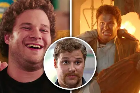 Seth Rogen i filmer: skrattande, förskräckt och med mustasch. En komisk resa genom hans roller.