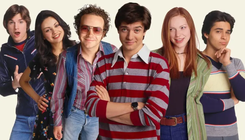 Här är rollistan i That '70s Show: Eric, Donna, Hyde, Kelso, Jackie och Fez. De är redo för ett nytt äventyr i Point Place.