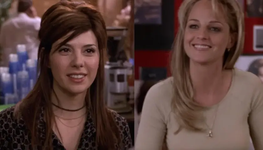 Marisa Tomei och Helen Hunt i en scen från "rollistan i vad kvinnor vill ha".