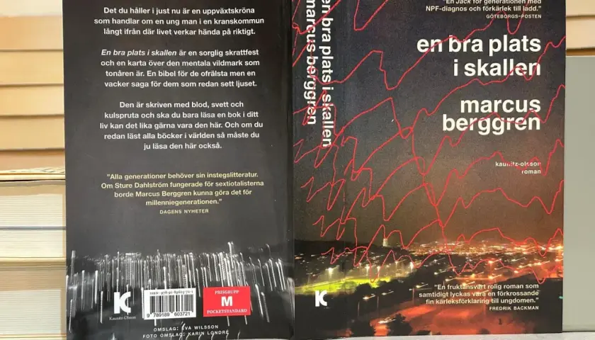 Marcus Berggren bok "En bra plats i skallen" – en rå och gripande uppväxtskildring.