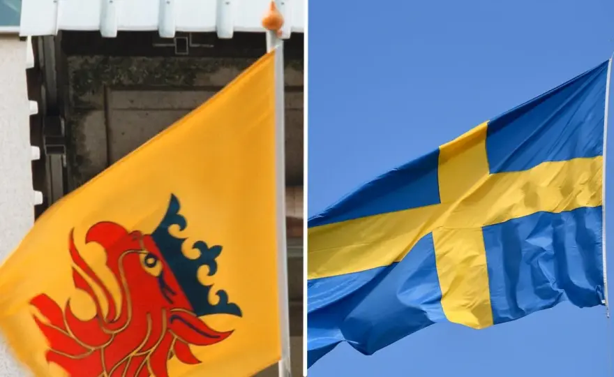 Från baner till flagga - Sveriges blågula kors