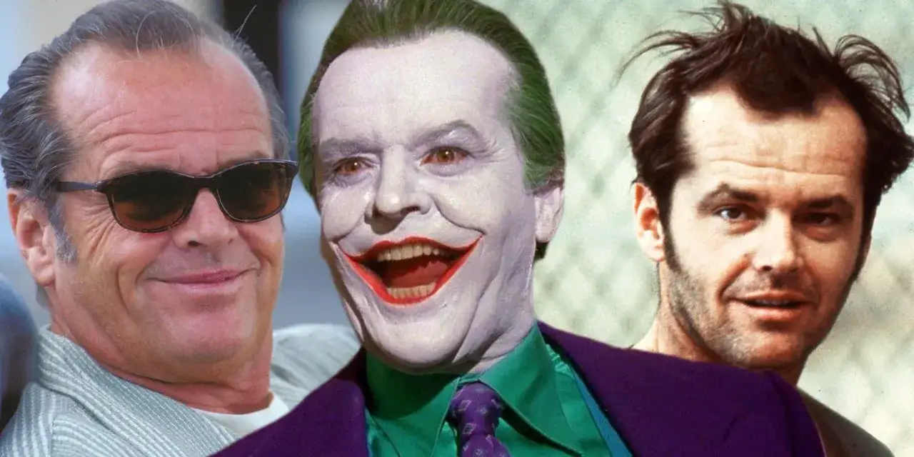 Jack Nicholson i tre roller: med solglasögon, som Jokern och i en mer naturlig look. En hyllning till hans filmer.