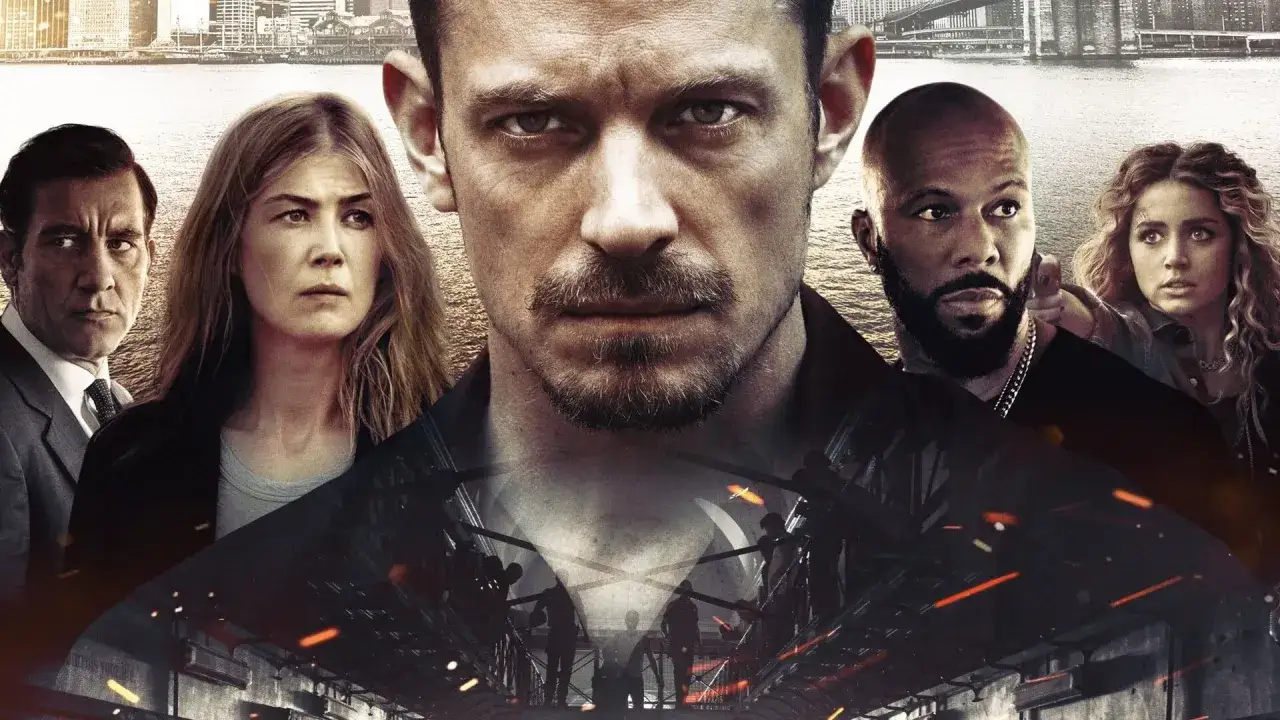 Joel Kinnaman i ny serie. En grupp människor med intensiva blickar, bakgrund av stad och vatten.